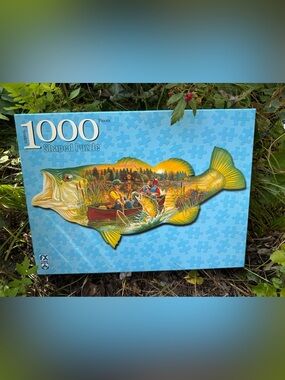 🆕 Fishing Lake Bass Fish-Shaped Puzzle - 1000 Piece